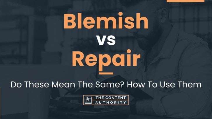 Blemish vs Repair: Do These Mean The Same? How To Use Them