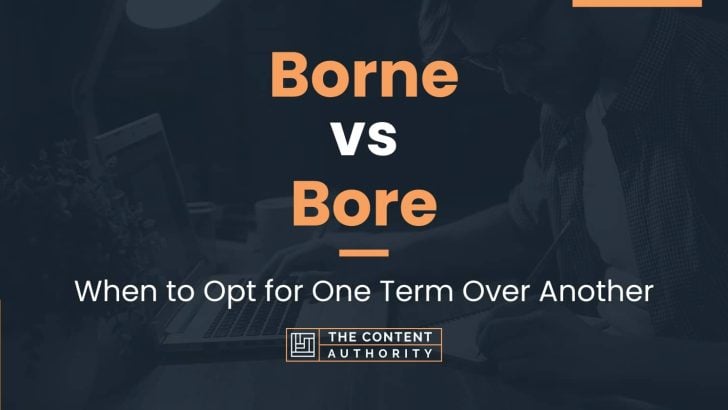 Borne vs Bore: When to Opt for One Term Over Another