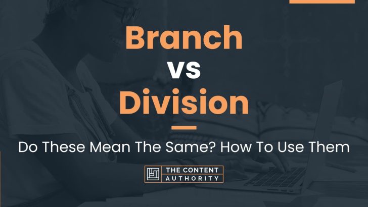 Branch vs Division: Do These Mean The Same? How To Use Them