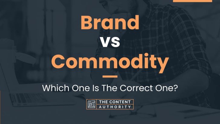 Brand vs Commodity: Which One Is The Correct One?