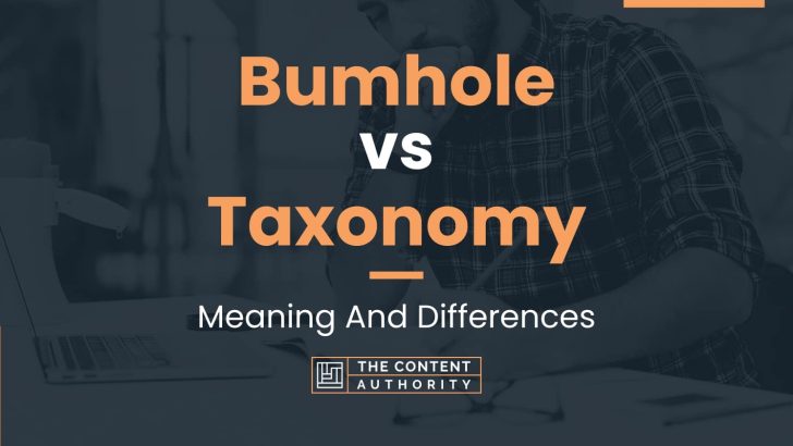 Bumhole vs Taxonomy: Meaning And Differences