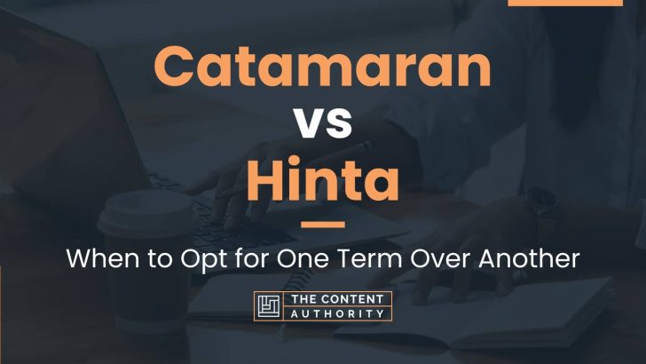 Catamaran vs Hinta: When to Opt for One Term Over Another