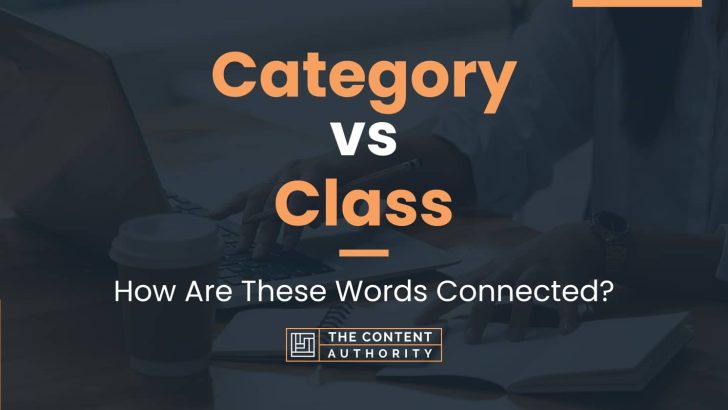 Category Vs Class How Are These Words Connected 