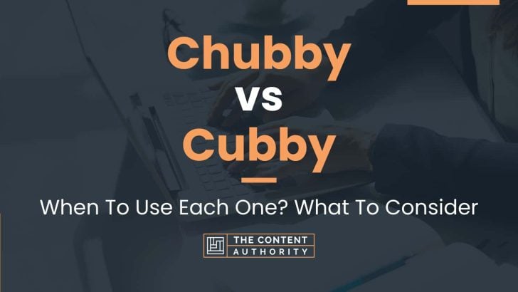 Chubby vs Cubby: When To Use Each One? What To Consider