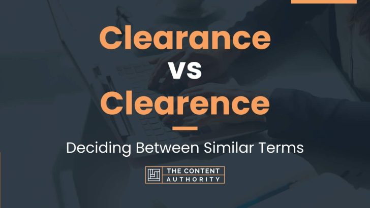 clearance vs clearence        <h3 class=