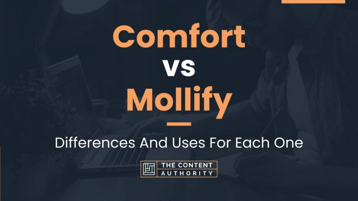 Comfort vs Mollify: Differences And Uses For Each One