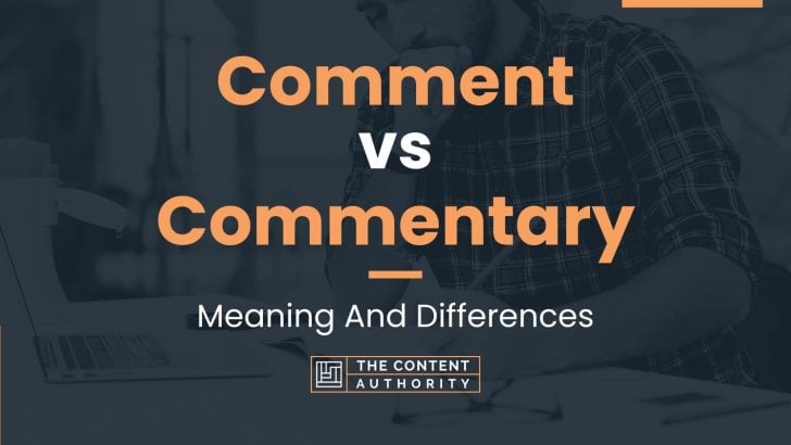 Comment vs Commentary: Meaning And Differences