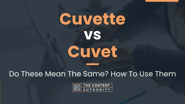 Cuvette vs Cuvet: Do These Mean The Same? How To Use Them