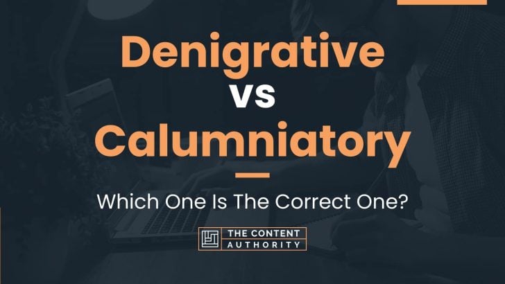 Denigrative vs Calumniatory: Which One Is The Correct One?