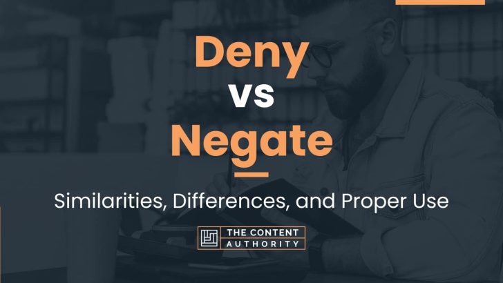 Deny vs Negate: Similarities, Differences, and Proper Use