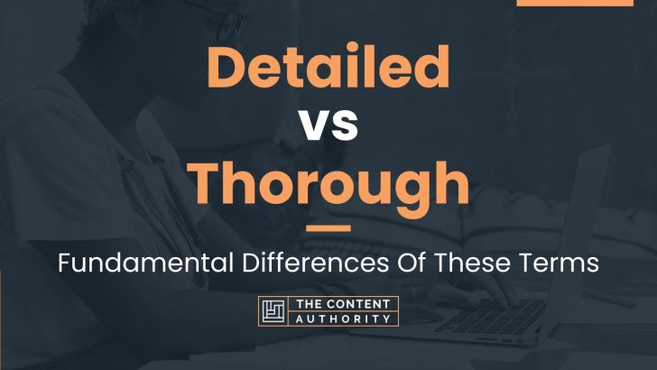 Detailed vs Thorough: Fundamental Differences Of These Terms