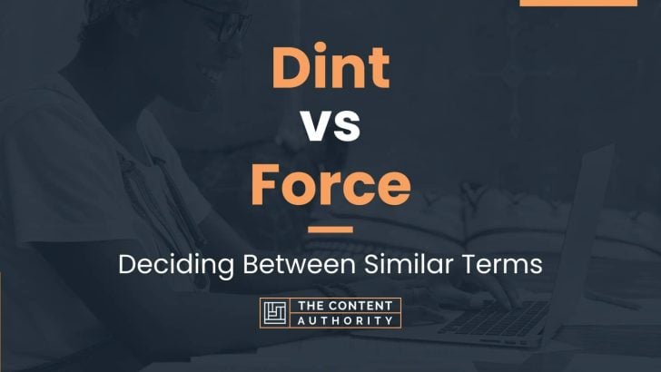 Dint vs Force: Deciding Between Similar Terms