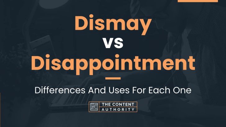 Dismay vs Disappointment: Differences And Uses For Each One