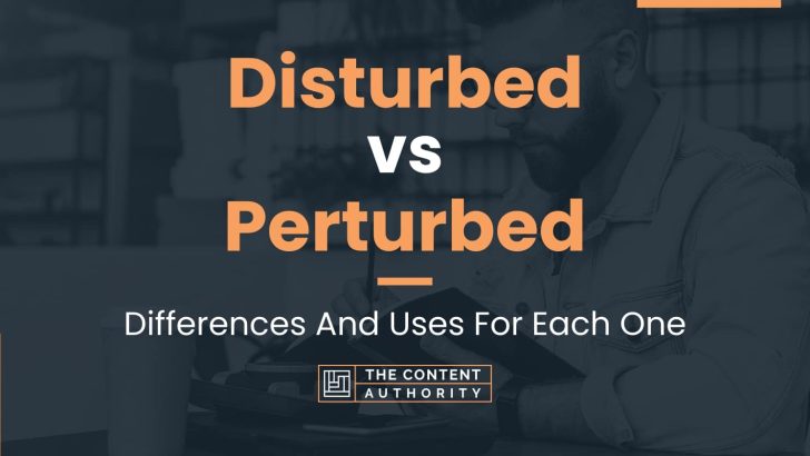 Disturbed vs Perturbed: Differences And Uses For Each One