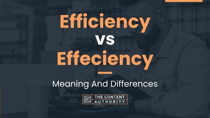 Efficiency vs Effeciency: Meaning And Differences