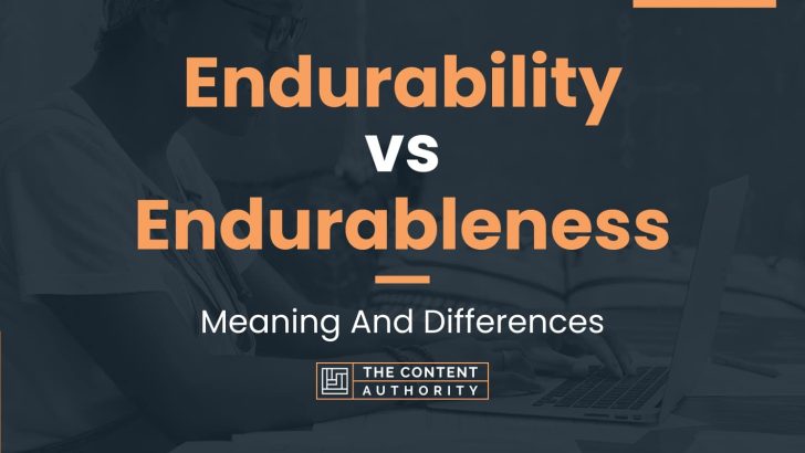 Endurability vs Endurableness: Meaning And Differences