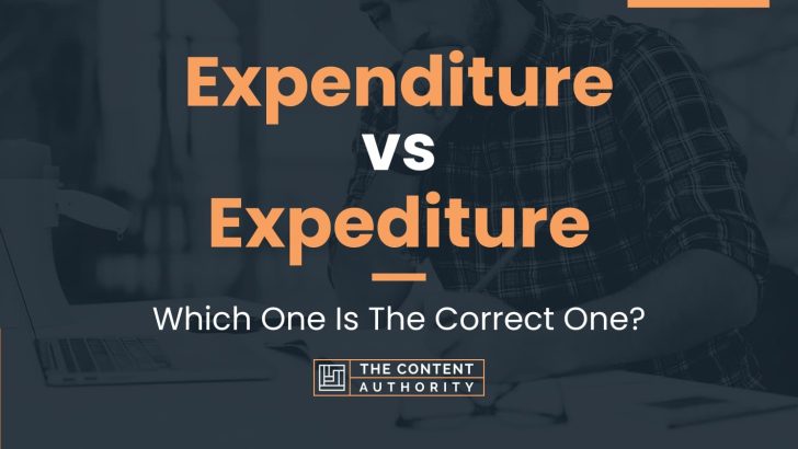 Expenditure vs Expediture: Which One Is The Correct One?