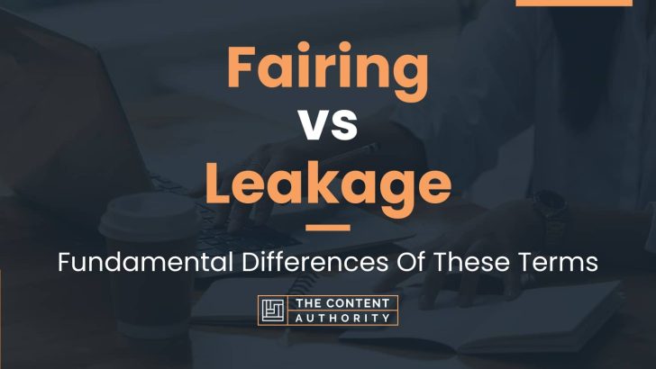 Fairing vs Leakage: Fundamental Differences Of These Terms