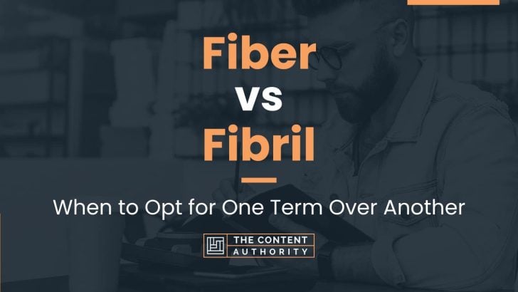 Fiber vs Fibril: When to Opt for One Term Over Another