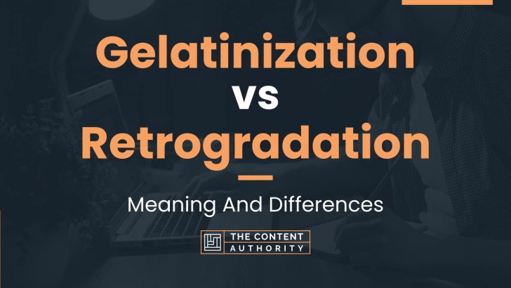 Gelatinization vs Retrogradation: Meaning And Differences