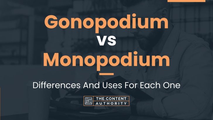 Gonopodium vs Monopodium: Differences And Uses For Each One