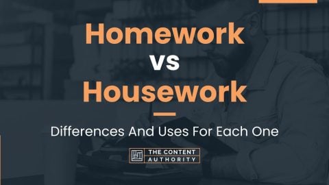 differenza tra homework and housework
