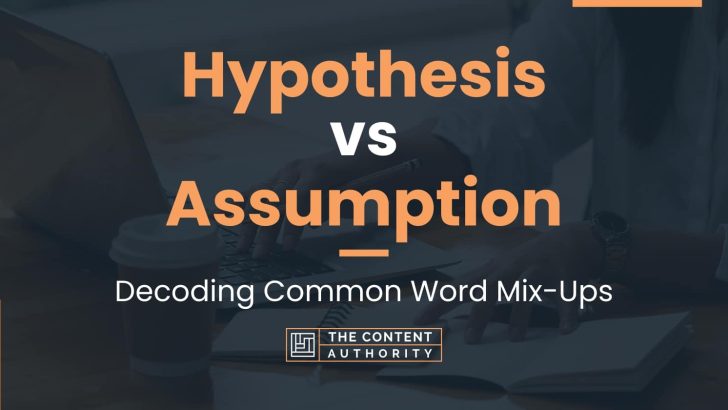 what is hypothesis and assumption