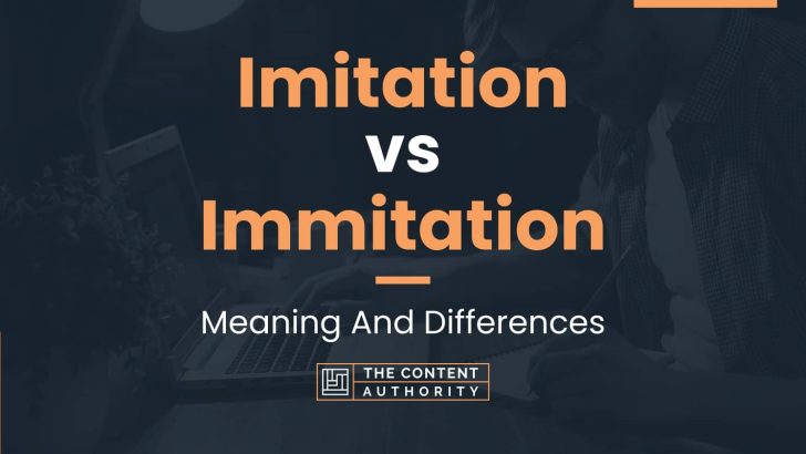 Imitation vs Immitation: Meaning And Differences