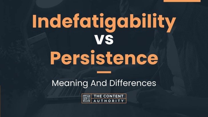 Indefatigability vs Persistence: Meaning And Differences