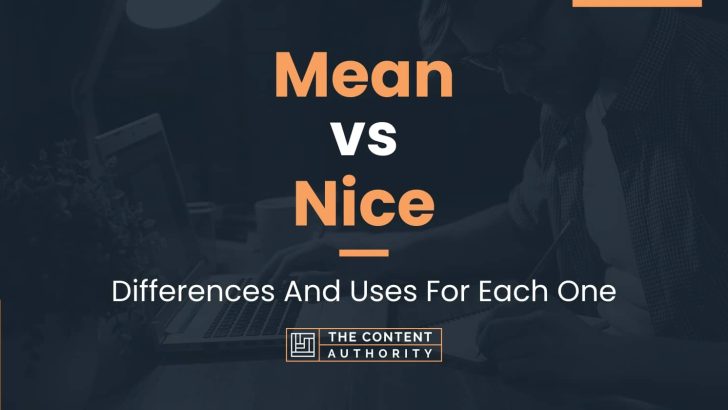 Mean Vs Nice Differences And Uses For Each One