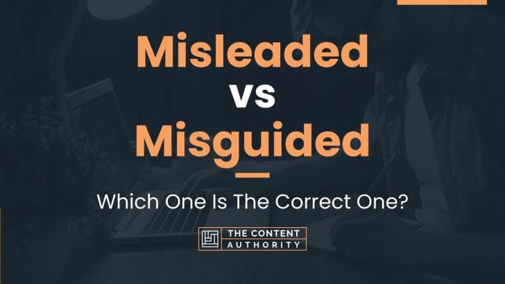 Misleaded vs Misguided: Which One Is The Correct One?