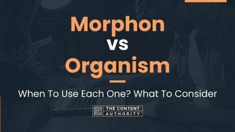 Morphon vs Organism: When To Use Each One? What To Consider