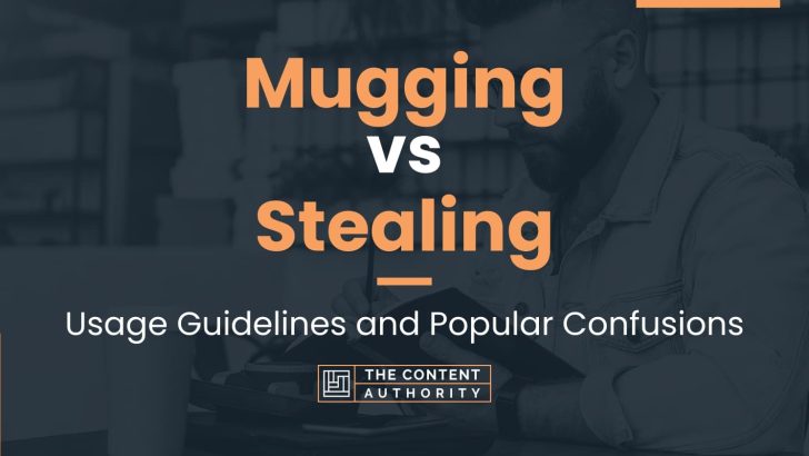 Mugging vs Stealing: Usage Guidelines and Popular Confusions