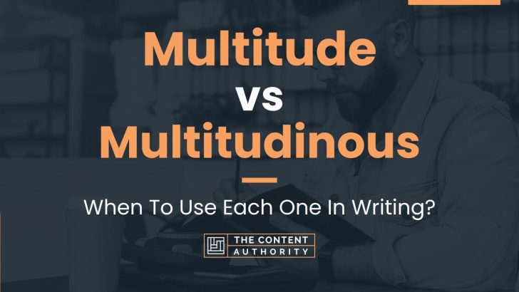 Multitude vs Multitudinous: When To Use Each One In Writing?