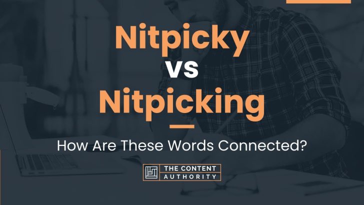 Nitpicky vs Nitpicking: How Are These Words Connected?
