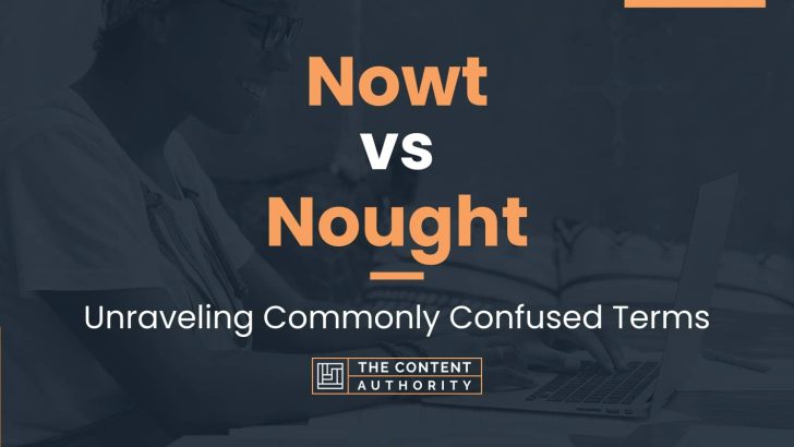 Nowt vs Nought: Unraveling Commonly Confused Terms