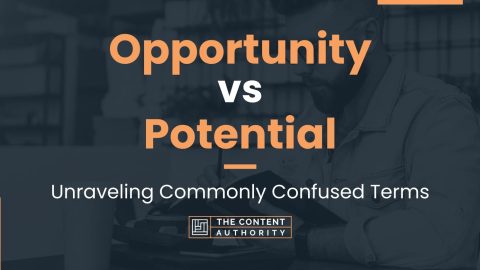 Opportunity vs Potential: Unraveling Commonly Confused Terms