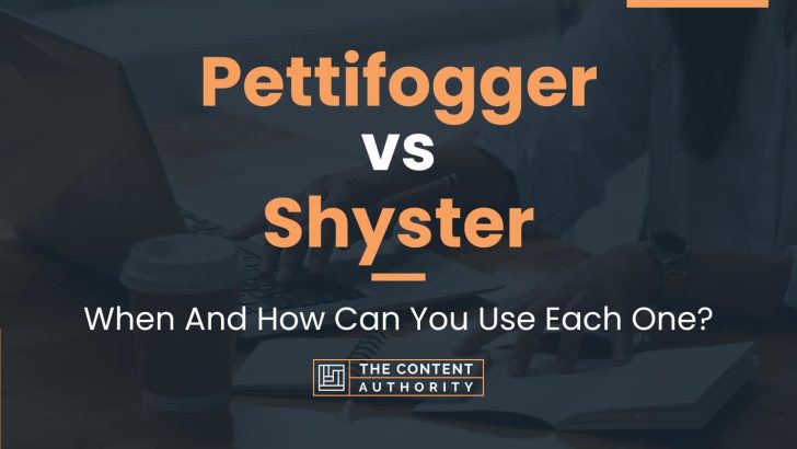 Pettifogger vs Shyster: When And How Can You Use Each One?