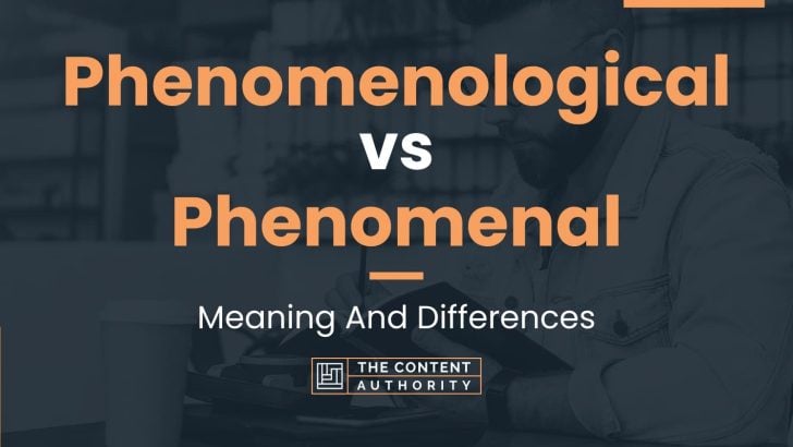 Phenomenological Vs Phenomenal: Meaning And Differences