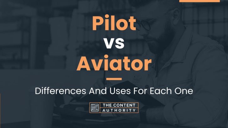 Pilot vs Aviator: Differences And Uses For Each One