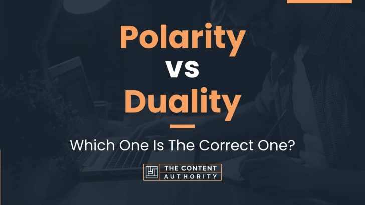Polarity vs Duality: Which One Is The Correct One?