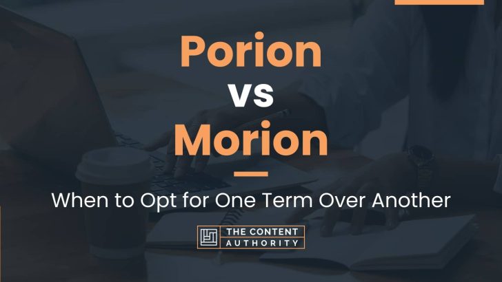 Porion vs Morion: When to Opt for One Term Over Another