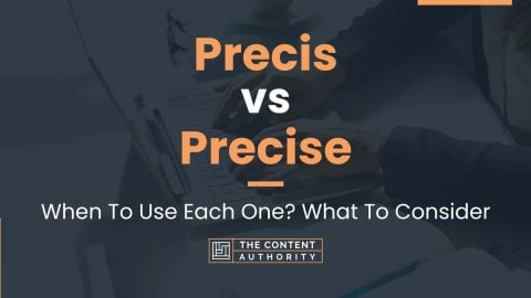 Precis vs Precise: When To Use Each One? What To Consider