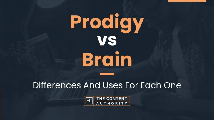 Prodigy vs Brain: Differences And Uses For Each One