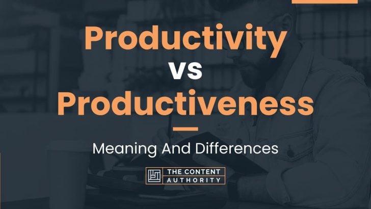 Productivity vs Productiveness: Meaning And Differences