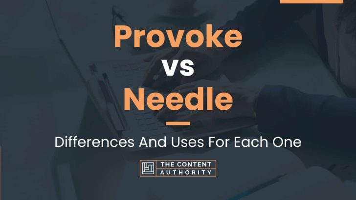 Provoke vs Needle: Differences And Uses For Each One