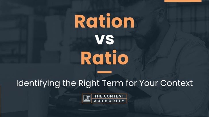 Ration vs Ratio: Identifying the Right Term for Your Context