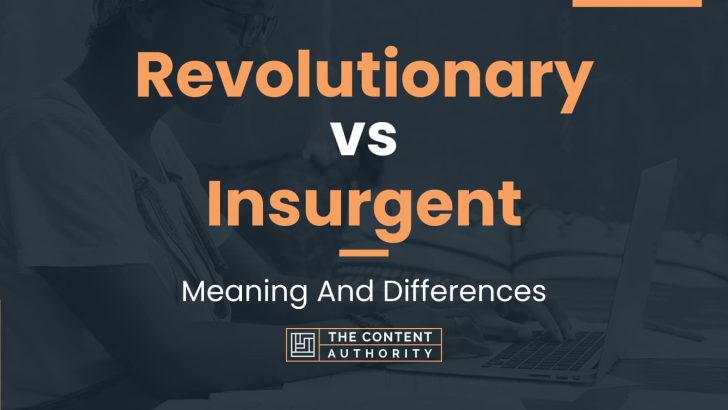 Revolutionary vs Insurgent: Meaning And Differences