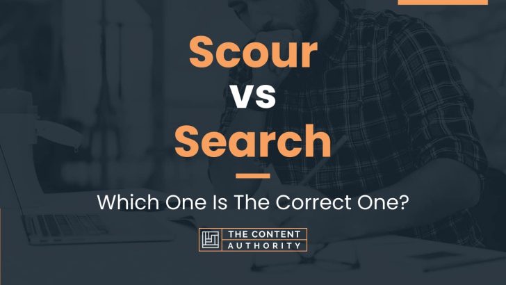 Scour vs Search: Which One Is The Correct One?