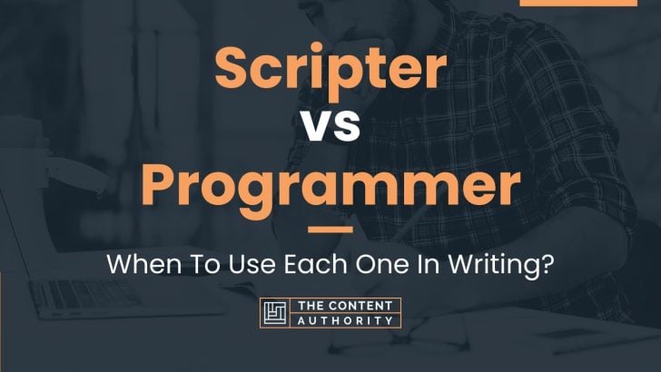 Scripter vs Programmer: When To Use Each One In Writing?